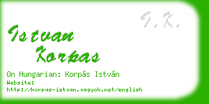 istvan korpas business card