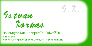 istvan korpas business card